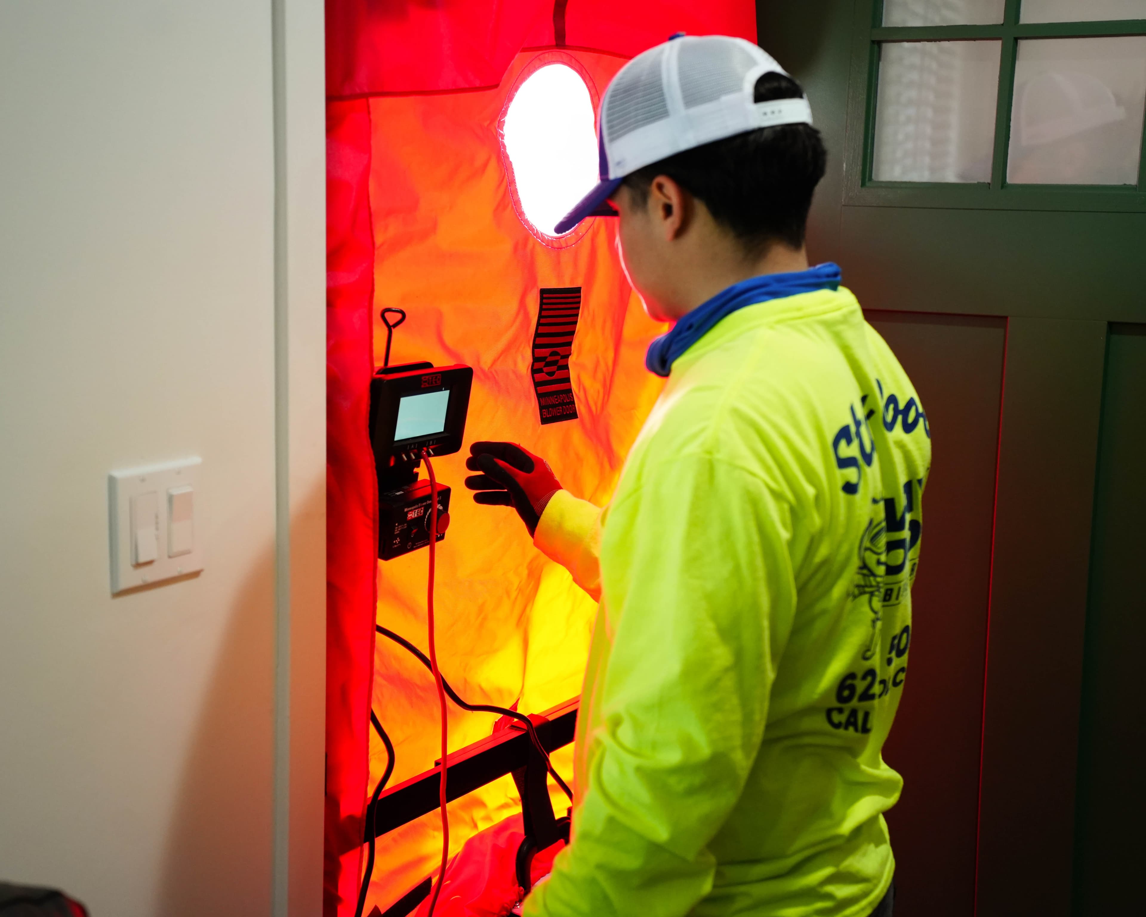 Duct-leakage pressurization test