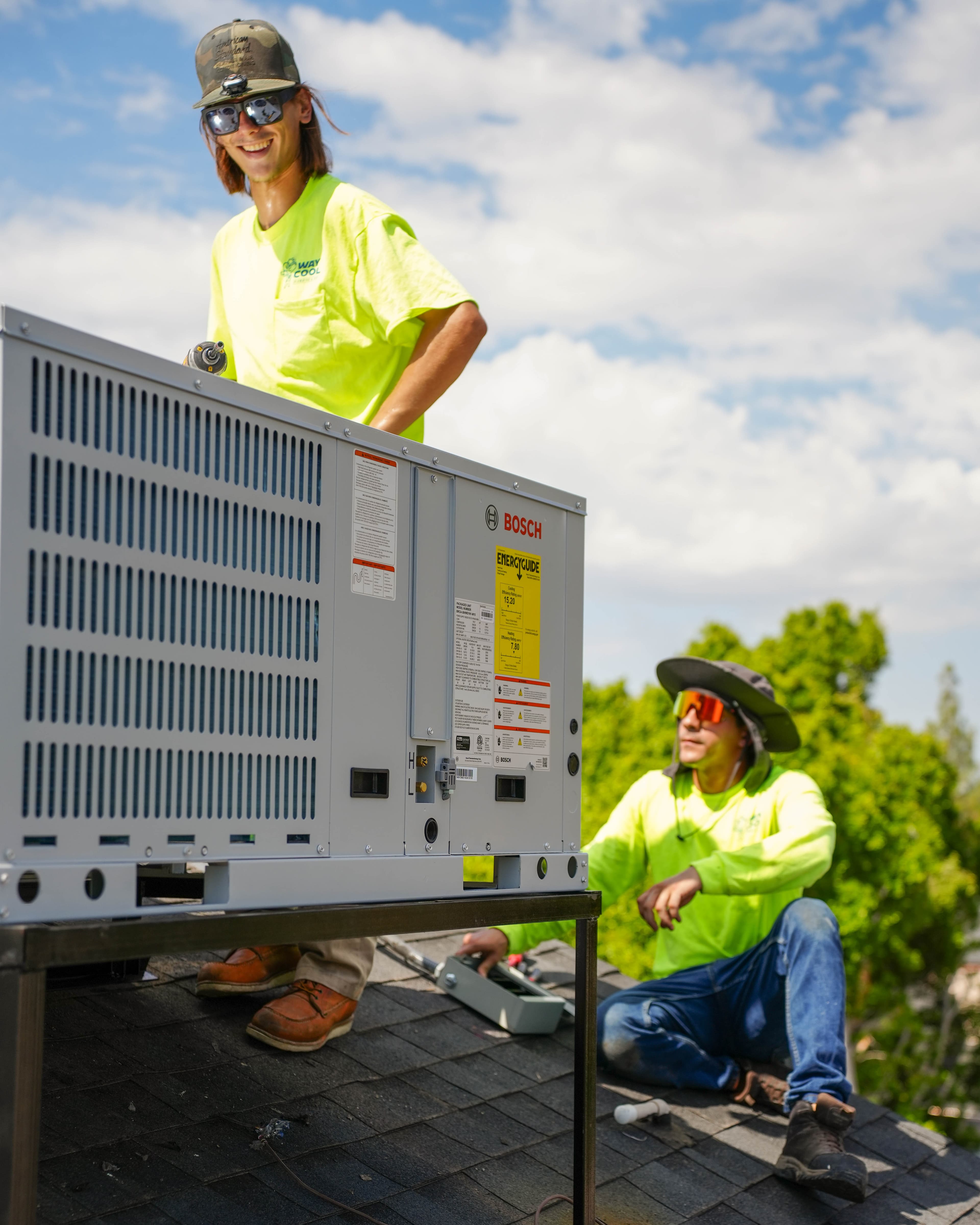 Rooftop package unit installation